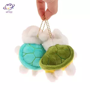HFTOY 11CM Dễ Thương Rùa Thỏ Sang Trọng Búp Bê Nhồi Bông Mềm Mại Sang Trọng Đồ Chơi Móc Khóa Túi Trang Trí Mặt Dây Chuyền Trẻ Em Quà Tặng ~
