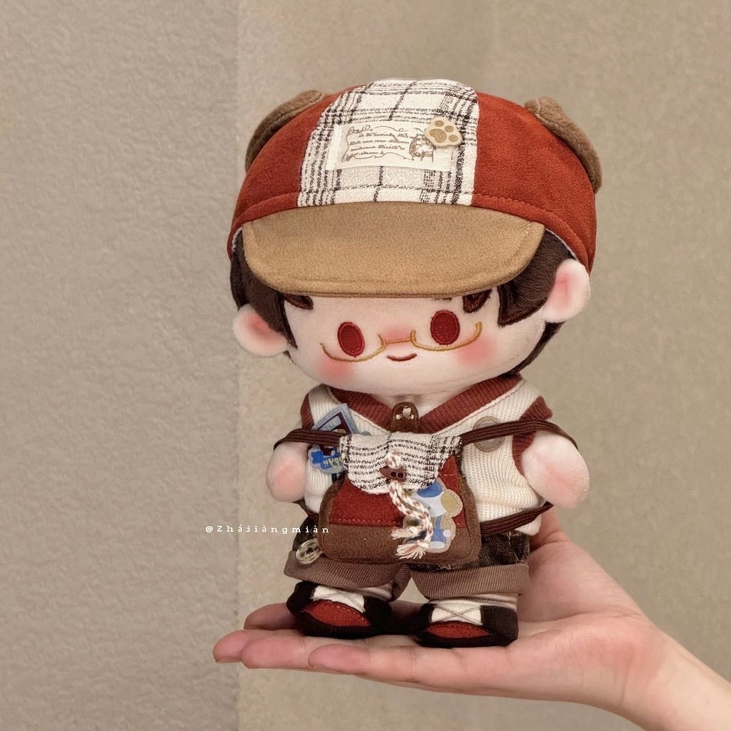 Quần áo búp bê Cotton 20cm Tuozi < Retro Puppy} Bộ quần áo trẻ em Búp bê dễ thương Thay thế trang phục 4.16