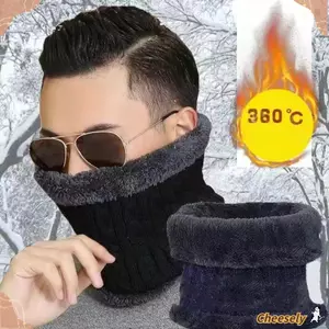 Khăn Quàng Cổ Cheesely Dệt Kim Dày, Phù Hợp Chống Lạnh Cho Nam