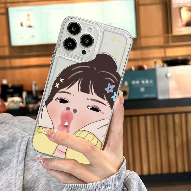Ốp lưng iPhone trong suốt họa tiết hoạt hình, IP 7/8/X/XS/11/12/13/14/15/16/17/Plus/Pro/Max/Air