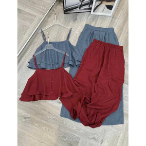 Set Đũi Nữ 2 DÂY Quần Suông DÀI Xinh Xắn MÁT MẺ Phù Hợp Dành Cho Các Chị Em HIYU 66 STORE