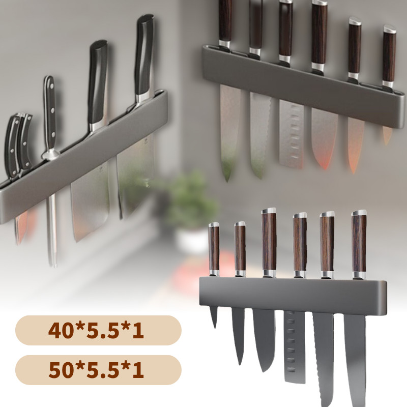 Kệ Cài Dao Kéo Dán Tường – Thép Carbon Không Gỉ, Phù Hợp Nhiều Loại Dao Kéo, Không Khoan