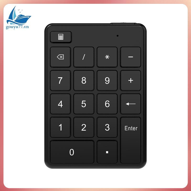 [gouyu77.vn] 19 Phím Bàn Phím Số Không Dây Bluetooth Đa Năng Bàn Phím Kỹ Thuật Số Mini Numpad Cho Đồ Dùng Kế Toán PC