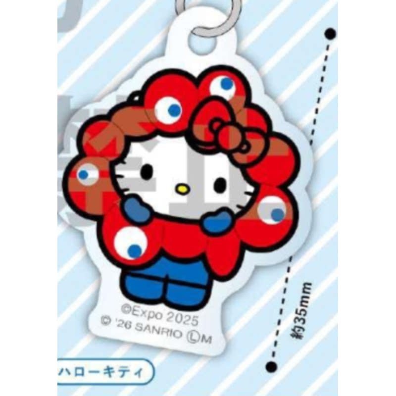 [BTF] Hàng có sẵn Nhật Bản K-COM Capsule Toy World Expo Sanrio Joint Chart Mặt dây chuyền Logo phẳng Vein D6I9