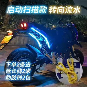 Xe Máy Chạy Nước Bật Tín Hiệu Thanh Phong Cách Mới Đuôi Đèn Bắt Đầu Quét Đèn led Điện Đèn Lồng Xe Máy Phụ Kiện Sửa Đổi Trang Trí Streamer