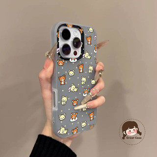 Ốp Điện Thoại Màu Kẹo Rilakkuma Dễ Thương Cho iTel City 200 100 A200 A90 A80 A70 A60 A60S A56 Pro A50C A06 A05S A04 Vỏ Chấm Đơn Giản Chống Rơi 2 in1 Bìa Cứng