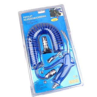 Súng thổi bụi khí nén cao cấp kèm cuộn dây hơi lò xo 6m, bền bỉ tiện dụng cho sửa chữa và công nghiệp