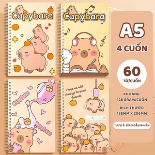 Vở Lò Xo A5 60 Trang Hoạt Hình Cute – Sổ Tay Ghi Chép Dễ Thương, Bìa Xinh Xắn Dành Cho Học Sinh Sinh Viên