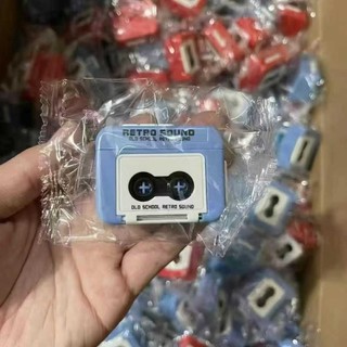 Vintage Ghi Người Chơi Móc Khóa Cho Cặp Đôi Quà Tặng Mini Ghi Âm Hộp Nhạc Mặt Dây Chuyền Trang Trí LENL