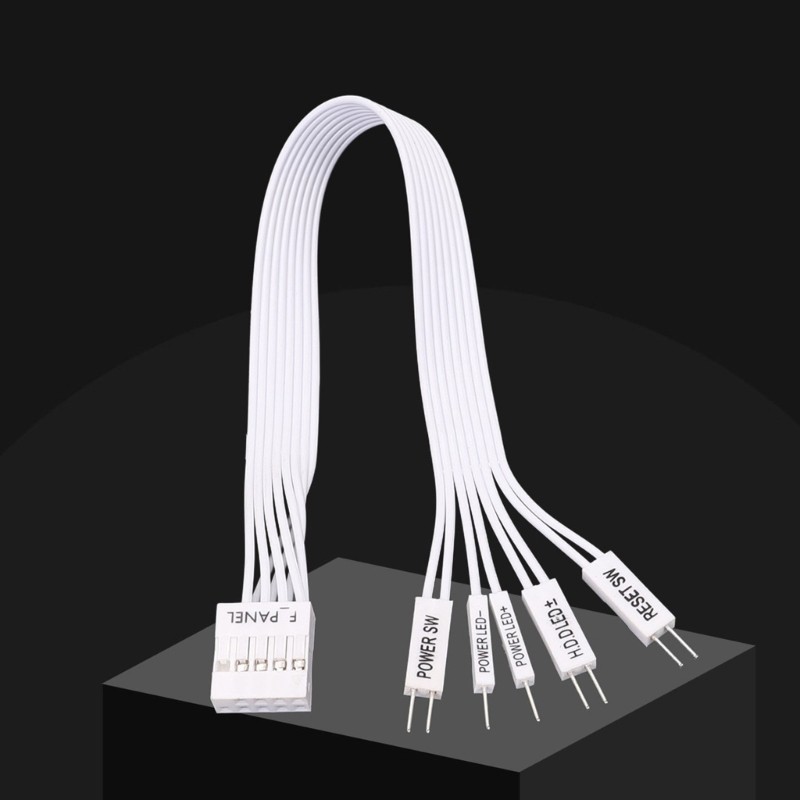 PPY Bo Mạch Chủ Bảng Điều Khiển Dây Nối Dài F-PANEL Nữ Đến 2Pin Nam Mở Rộng LED Đặt Lại PC Cáp Nguồn Phụ Kiện Thay Thế