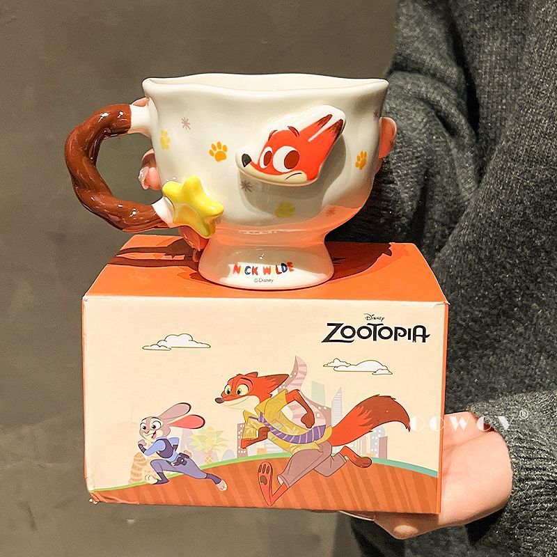 350ml Zootopia Cà Phê Ăn Sáng Sữa Trà Chiều Cốc Gốm Cà Phê Zootopia Cốc Judy Nick Cặp Đôi Tumbler Lãng Mạn Quà Tặng Ngày Lễ Tình Nhân