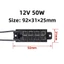 Máy sưởi ấm ROLY 220V 50W, Đen 10 kiểu 70W24V Giá đỡ dẫn điện, Máy sưởi điện PTC gốm 92 * 31mm