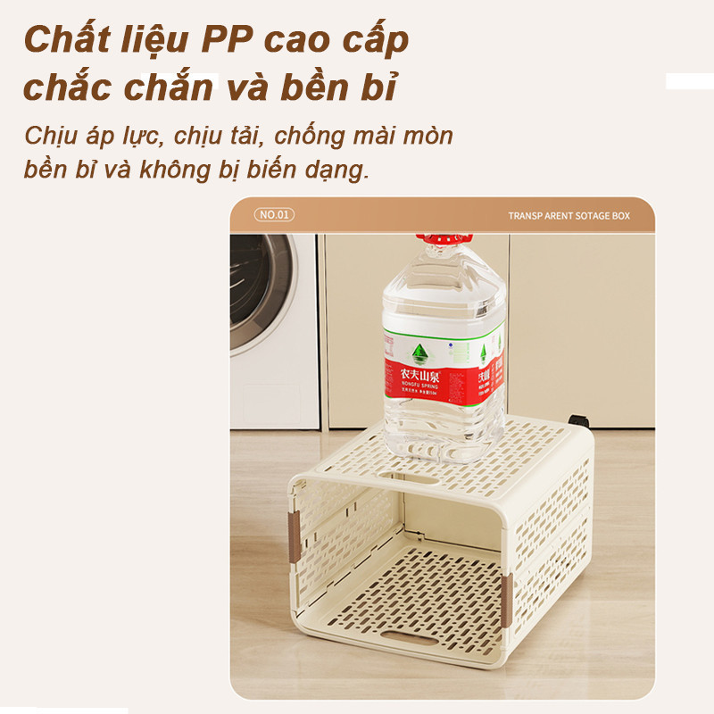 Giỏ Nhựa Đa Năng Gia Đình - Giỏ Đựng Quần Áo Bẩn Có Thể Gấp & Bánh Xe Di Chuyển, Chất Liệu ABS Bền Bỉ