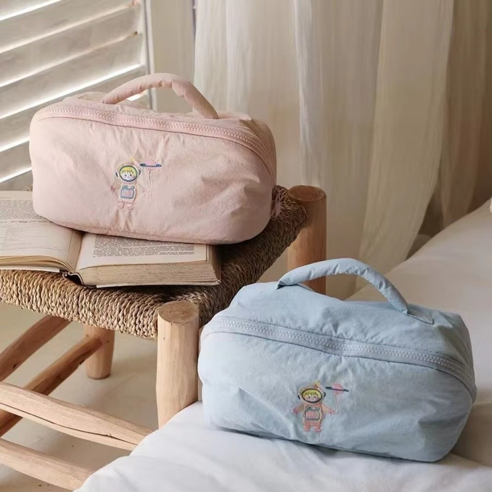 Túi đựng mỹ phẩm FAVORITEGOODS, Túi trang điểm di động đa chức năng, Túi giặt thêu nhẹ dễ thương thời trang
