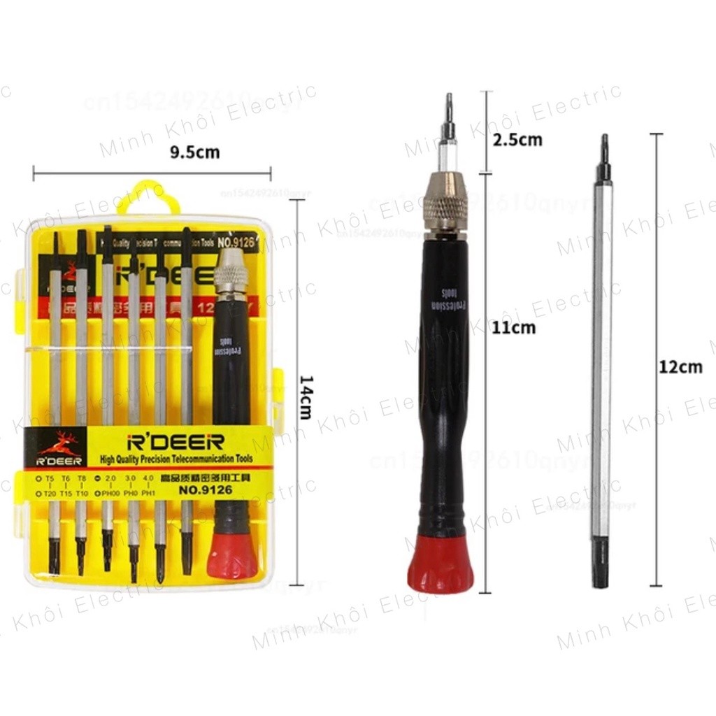Bộ tô vít đa năng RDEER, bộ tháo ốc rdeer, bộ tua vít 12 đầu,hộp tuốc nơ vít đa năng,bộ tô vít sửa chữa thép