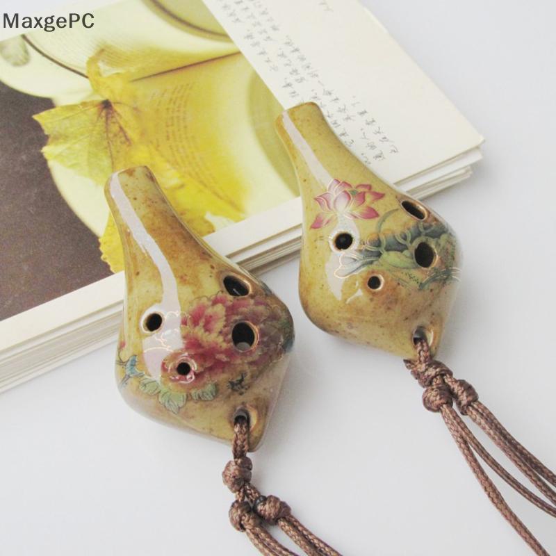 Cod 6 lỗ nhỏ Ocarina sáo người mới bắt đầu nhạc cụ du lịch lưu niệm phụ kiện mặt Dây Chuyền Gốm mới