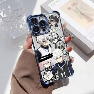 Ốp lưng Anime BLUE LOCK Nagi Seishiro cho Infinix Hot 60i 30i 40 60 Note 30 40 50 Pro Plus 50S 50X 30 Play Smart 10 9 8 7 TECNO SPARK GO 2025 Vỏ góc bảo vệ không khí mạ điện