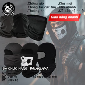 Musion Balaclava Mặt nạ Khăn quàng cổ thoáng khí cho xe máy Đi xe đạp Trượt tuyết Thể thao ngoài trời Chống tia cực tím Vận chuyển ngoài trời