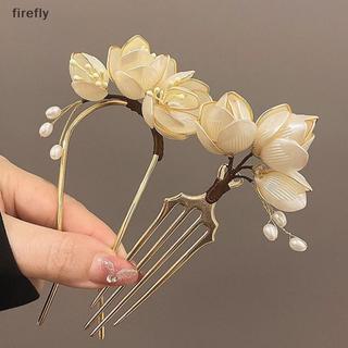 [Firefly] Kẹp tóc hợp kim cổ điển thanh lịch với thiết kế mộc lan, phụ kiện tóc thời trang