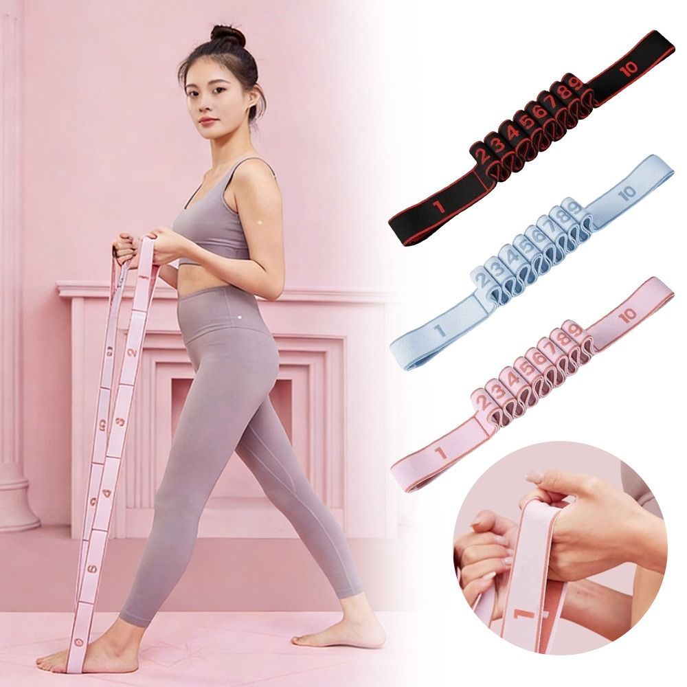 Đai co giãn Yoga YUUKII, Dây co giãn múa lưới 10 / 12 kỹ thuật số, Dây kháng lực co giãn đa chức năng có thể điều chỉnh dành cho người lớn Trẻ em