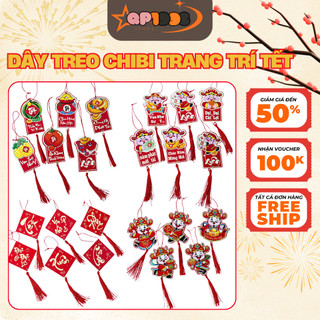 Dây Treo Trang Trí Decor Tết Nguyên Đán Chibi Dễ Thương Tô Điểm Không Gian Tết