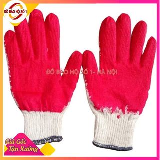 Bịch 10 đôi găng gang tay vải PHỦ SƠN ĐỎ bảo hộ lao động, gang lao động