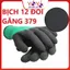 Bịch 12 đôi găng tay lao động phủ cao su latex, găng tay phủ PU, găng tay phủ sơn, găng 379