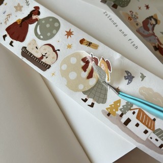 Tape trang trí sổ chất washi PET Her Apple Orchard Yier