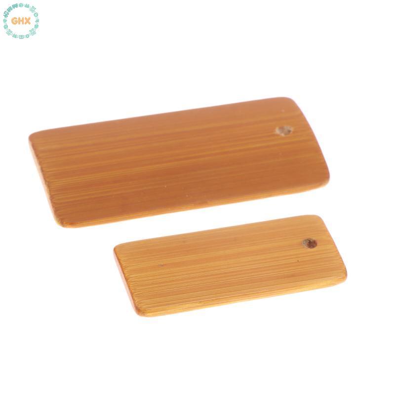 GHX 10 / 20 Chiếc Thẻ Gỗ Chưa Hoàn Thành Tre Tự Nhiên nks Thẻ Vuông Cho Thủ Công DIY Đánh Dấu Trang Treo Thẻ Quà Tặng Tiệc VN
