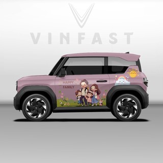 Tem dán xe VF3 - Tem VF3 cao cấp Decal dán xe VF3 MẪU TEM GIA ĐÌNH FAMILY ( mẫu VF3 - 60)