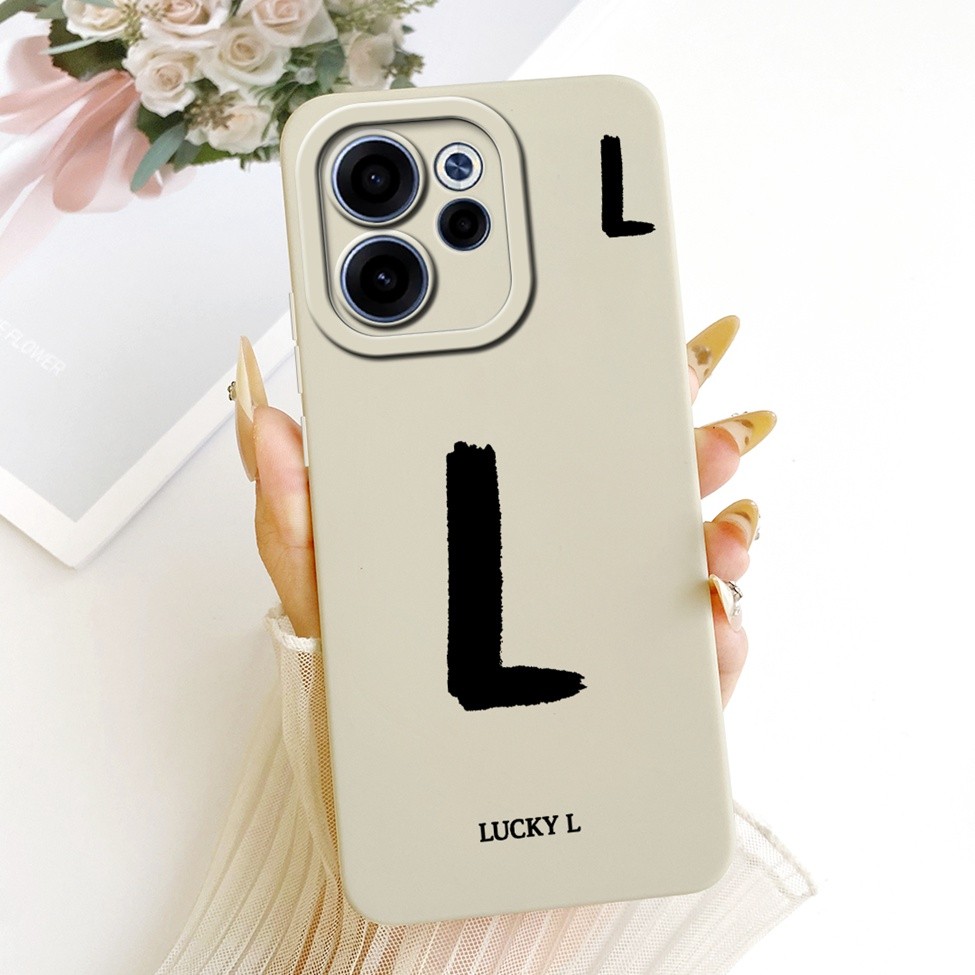 Ốp lưng Oppo Reno 15F CPH2801 Chữ A-Z sang trọng Thời trang Cool Crown Vỏ điện thoại silicon Oppo Reno15 F