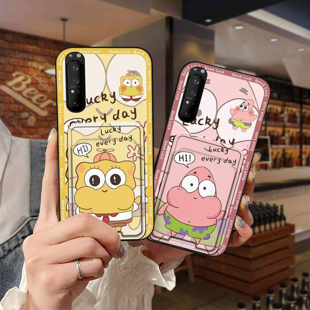 Ốp Lưng TPU Cho Sony Xperia 1 II, bọc toàn bộ, silicon hoạt hình, túi đựng thẻ, bảo vệ chống va đập, chống bụi, dễ thương, thiết kế thời trang