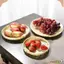Khay tre dệt CHEESELY, Giỏ dệt thủ công phẳng 18CM, Nhà tổ chức gia đình nông tròn DIY Nhà bếp gia đình