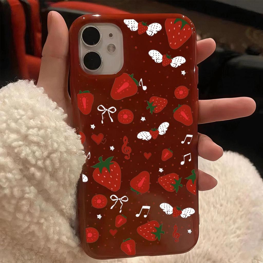 Dâu tây ngọt ngào cho iPhone 16 trường hợp iPhone 17Air Tính cách 14Pro Moisture