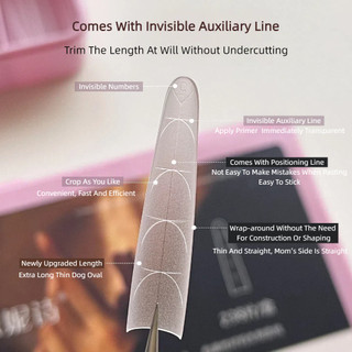 510 / 238 Miếng Dán ANNIES Móng Tay Nửa Dính Hình Bầu Dục Siêu Mỏng Lưỡi Liềm Đầu Tròn Dụng Cụ Tiệm