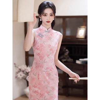 Đầm sườn xám không tay mùa xuân - hè, phong cách mới từ Trung Hoa