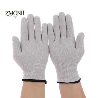 ZMONH 1 Cặp Găng Tay Điện Trị Liệu Sợi Bạc Dẫn Điện Điện Cực Miếng Lót Cho Massage Tay Dây Thần Kinh Giảm Đau Thiết Bị Không