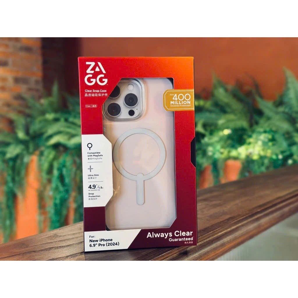 [Chính hãng] Ốp Lưng Trong Suốt Chống Sốc ZAGG Clear Snap Magnetic Case Cho iPhone 17 Pro Max 16 Plus
