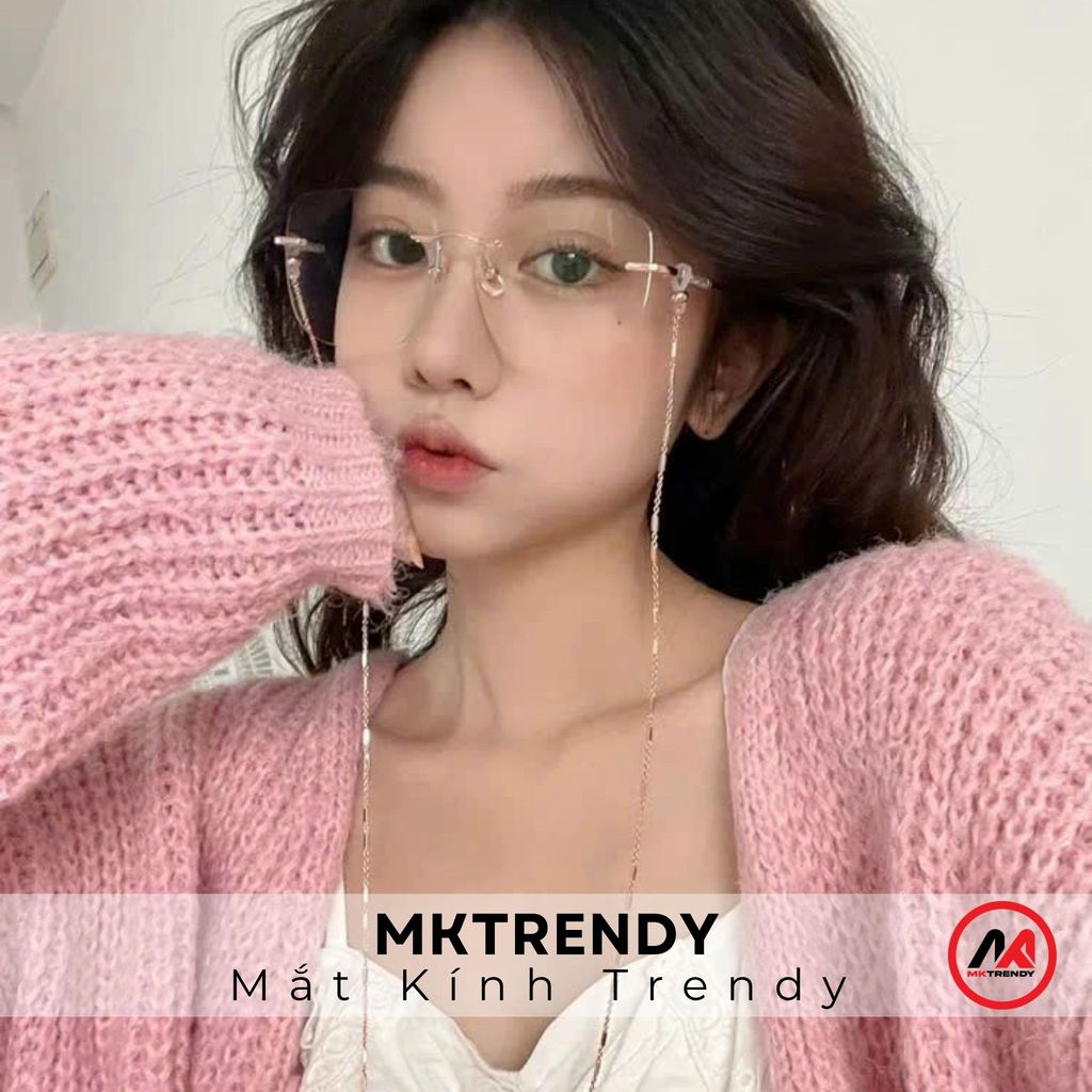 Kính không viền đổi màu gọng kim loại chống ánh sáng xanh chống tia UV kính tổng tài thời trang nam nữ X22