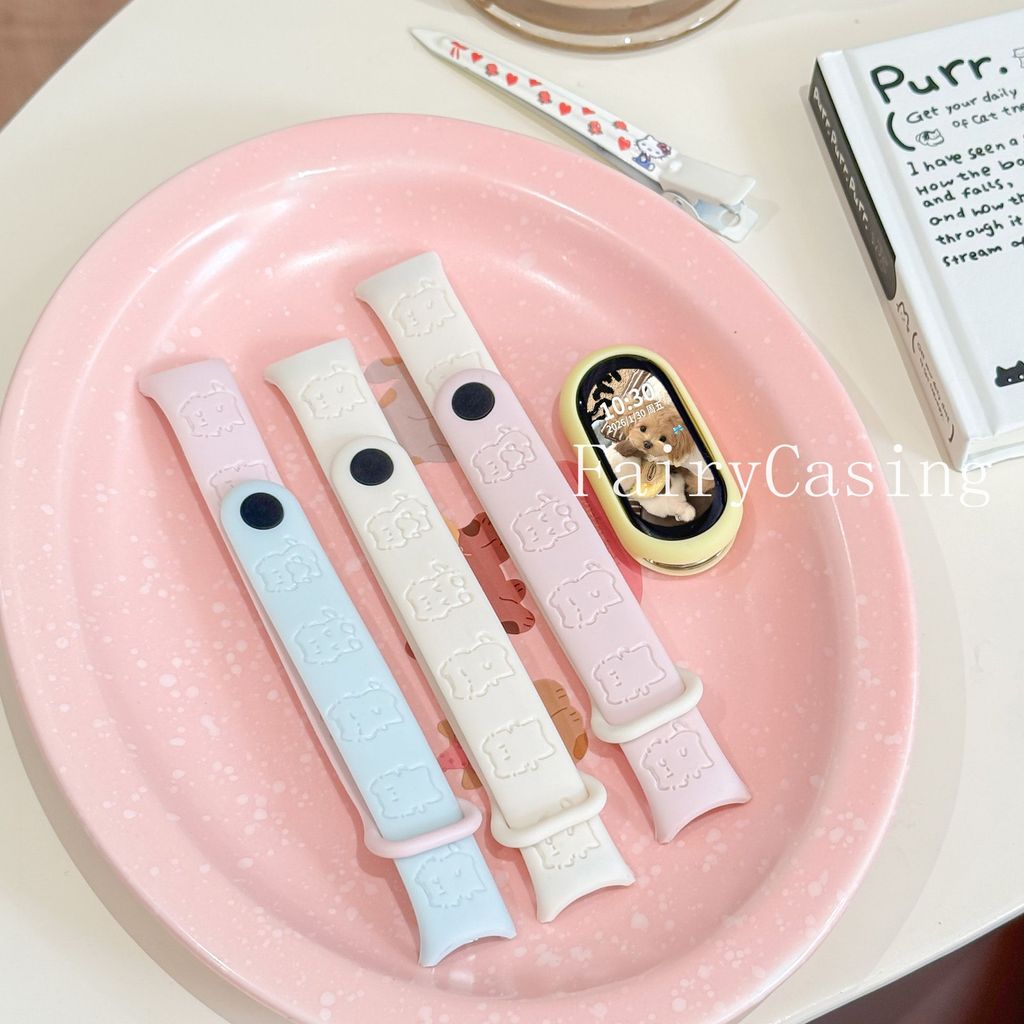 Ốp lưng + Dây đeo silicon cho Xiaomi Mi Band 10 9 8 Phụ kiện Vòng đeo tay thể thao Pulseira Correa Mi Band 9 8 10 Dây đeo cổ tay