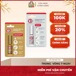 Dầu Gió Lăn Siang Pure Oil Ball Tip Thái Lan 3cc