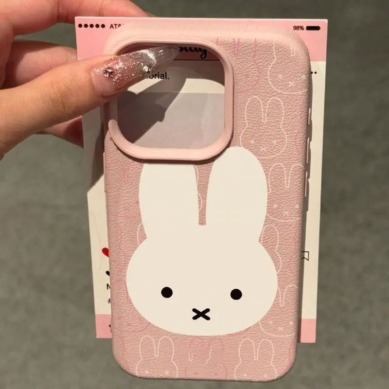 Thỏ sao đầy màu sắc Vỏ điện thoại dành cho iPhone 14 15 16 13 12 11 Pro Max Xs Max XR 17 Air Vỏ iPhone màu hồng