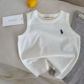 Mỏng Lưới Co Giãn Mùa Hè Áo Vest Trẻ Em Bé Trai Áo Thun Không Tay Bé Thêu Top Bé Gái