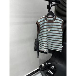 Rời Sọc Thời Trang Trẻ Em Top Mùa Hè Bé Trai Cotton Không Tay Áo Vest Eo Tay