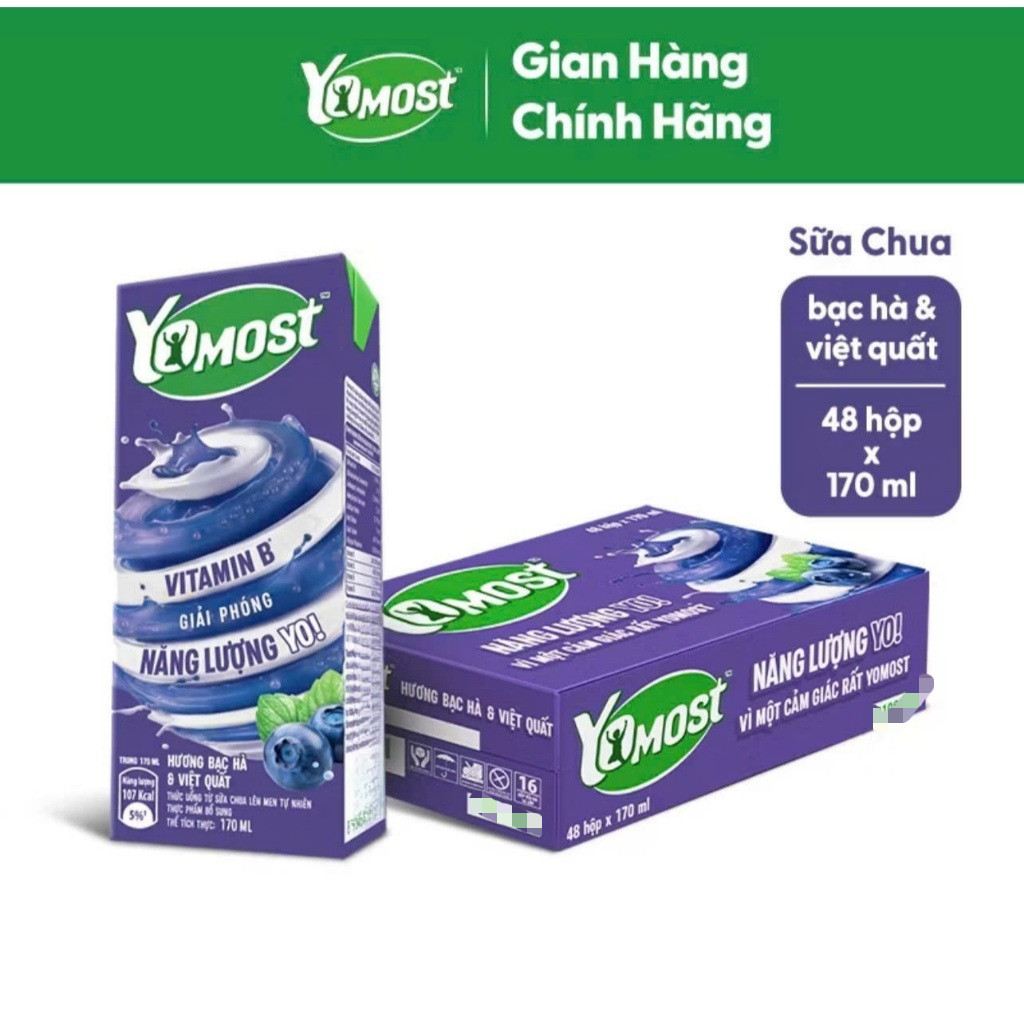 [Combo Giá Sỉ] Sữa Chua Uống Yomost Lốc 170ml Nhiều Vị, Thơm Ngon Đậm Đà Dinh Dưỡng Cho Bé