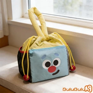 Túi trang điểm dây rút nữ sành điệu Thiết kế hoạt hình dễ thương Túi xách dung tích lớn thông thường