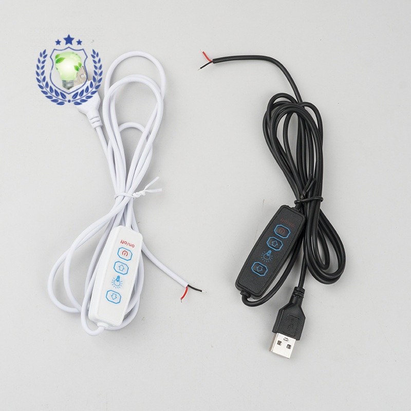 9IOM Đèn LED Bàn Đèn Ngủ usb Đơn Sắc Công Tắc Đèn Cắm Dây Chiếu Sáng Vẽ Dây Nguồn