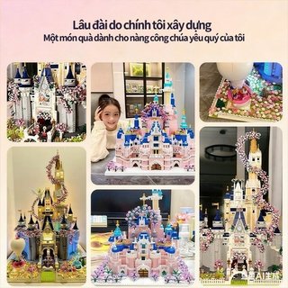 Dream Castle – Lâu đài lắp ráp 3D – Nhựa ABS an toàn – Mô hình chi tiết, màu sang trọng – Đồ chơi sáng tạo DIY