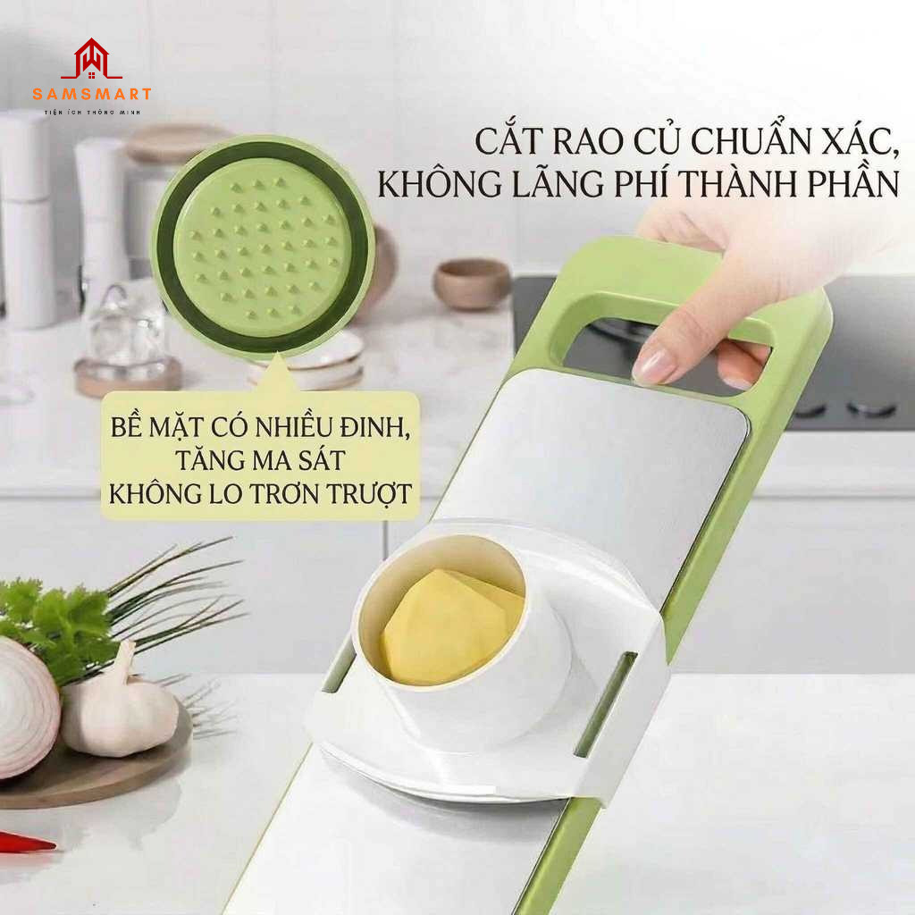 Dụng Cụ Nạo Rau Củ Inox 304 – Bào Sợi, Thái Lát Đa Năng, Có Bảo Vệ Tay Tiện Lợi