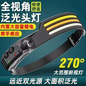 Đèn pha COB siêu sáng có thể sạc lại, cảm ứng, dùng cho chiếu sáng ngoài trời và gắn trên đầu